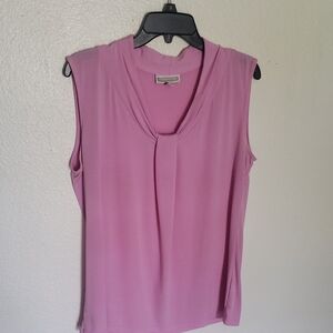 Dana Buchman Soft Pink Sleeveless Blouse